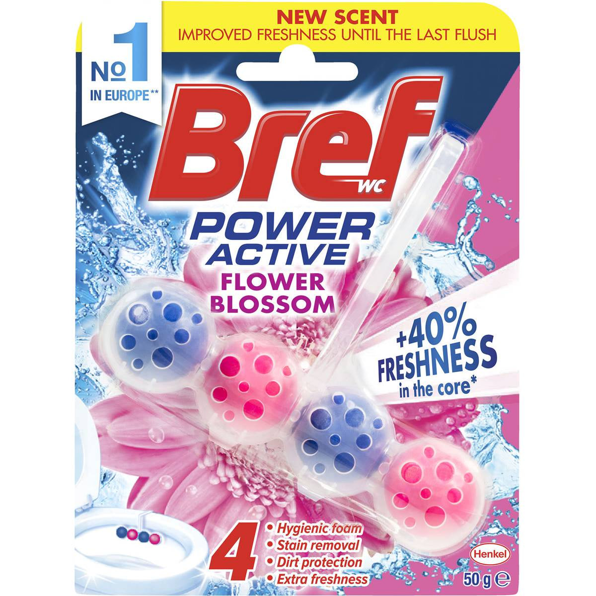 Bref Power Active Fresh Flowers Toilet Cleaner 50g