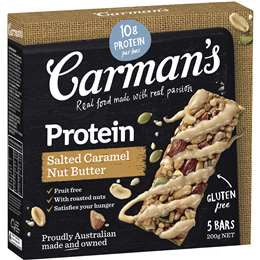Carmans GF Salted Caramel Nut Butter Protein Bars 5pk