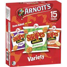 Arnotts Shapes Variety 15pk 375gm
