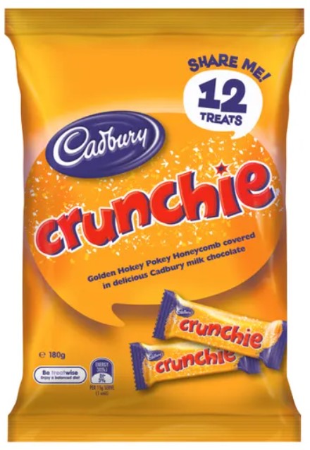 Cadbury Crunchie Bar Shr/Pk 180gm
