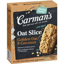 Carman's Golden Oat & Coconut Slice 5pk