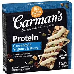 Carmans GF Greek Yoghurt & Berry Protein Bars 5 Pack