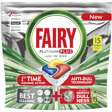 Fairy Plantinum Plus Lemon Dishwasher Tablets 15