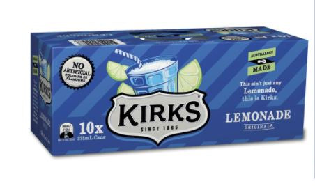 Kirks Lemonade Cans 375ml 10pk