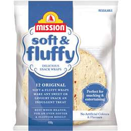 Mission Soft & Fluffy Snack Wraps 12pk