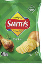 Smiths Crinkle Cut Chips Chicken 170g