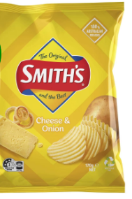 Smiths Crinkle Cut Chips Cheese & Onion 170g