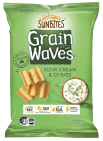 Sunbites Sour Cream & Chives Grain Waves 170g