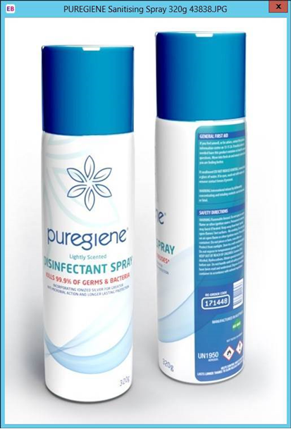 Puregiene Sanitising Spray 320g