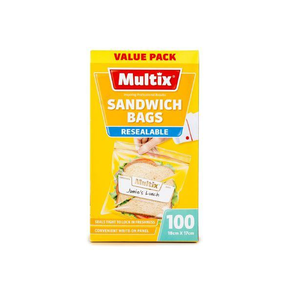 Multix Sandwich Bags Quick Seal 100Pk