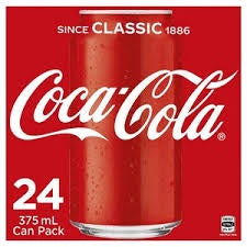 Coca Cola Cans Case 375ml x 24