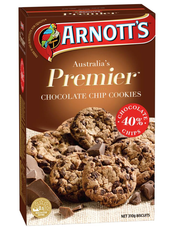 Arnotts Premier Choc Chip Biscuits 310g