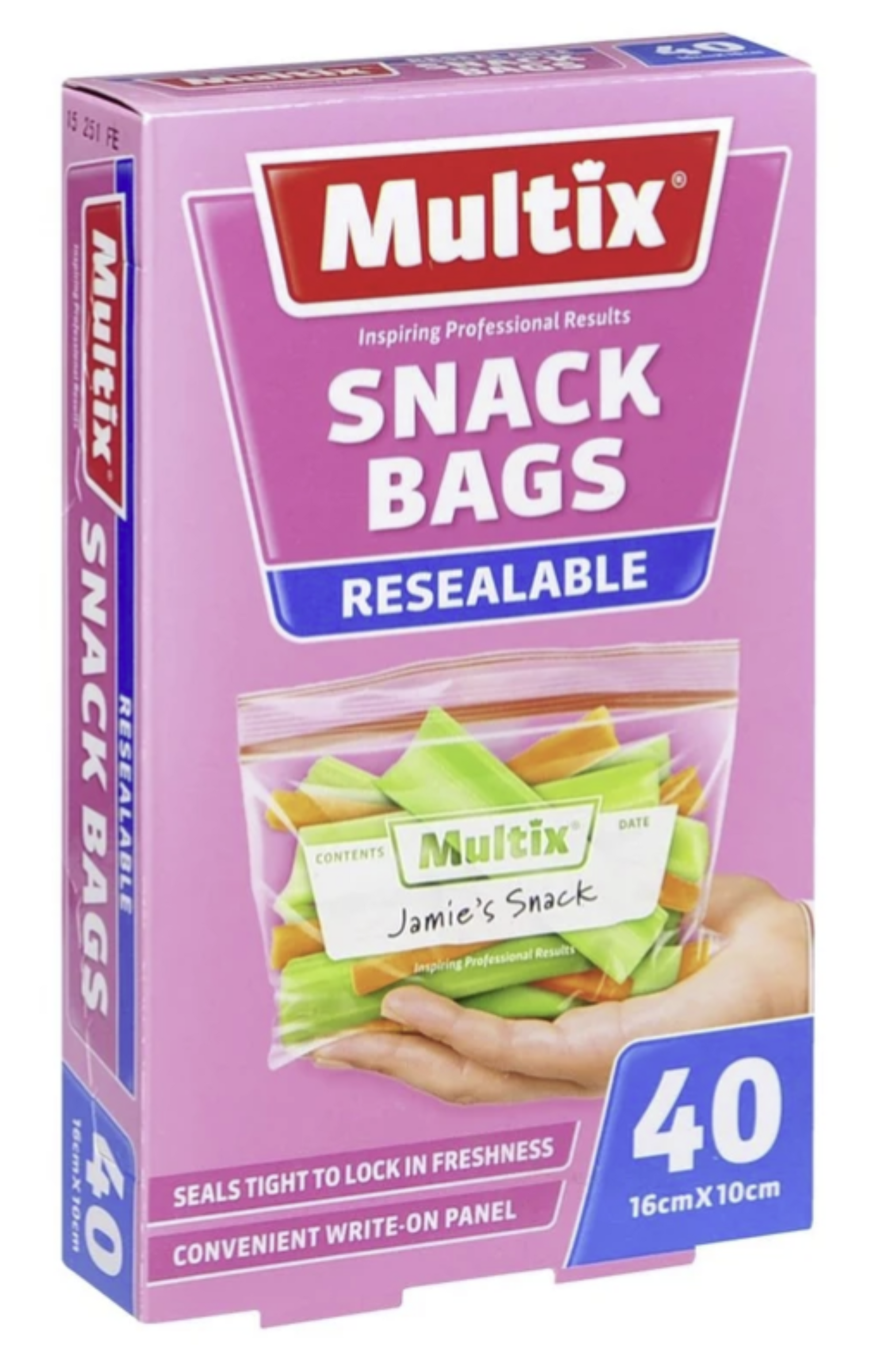 Multix Resealable Snack Bags 40pk