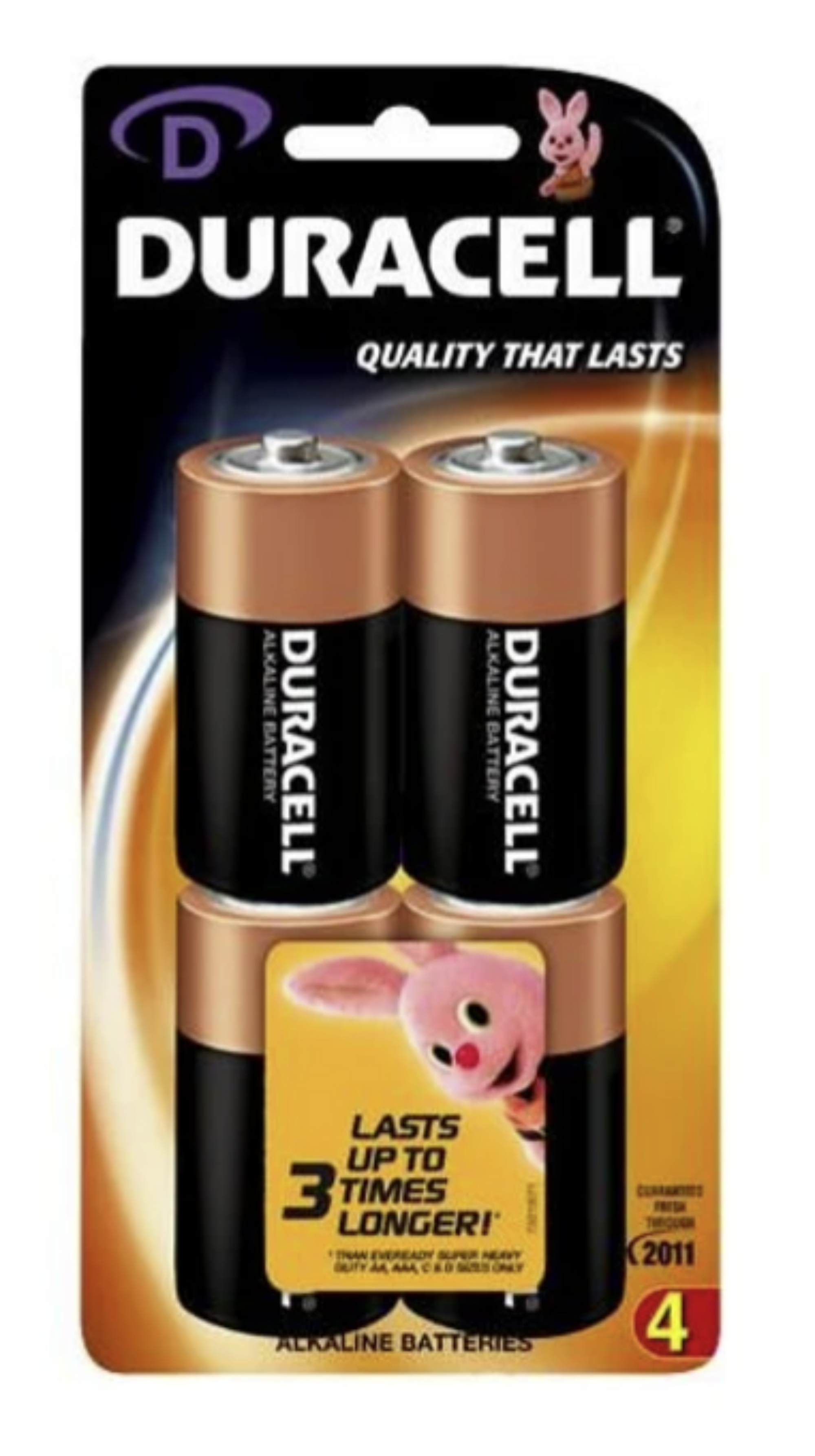 Duracell battery 4 pk D4