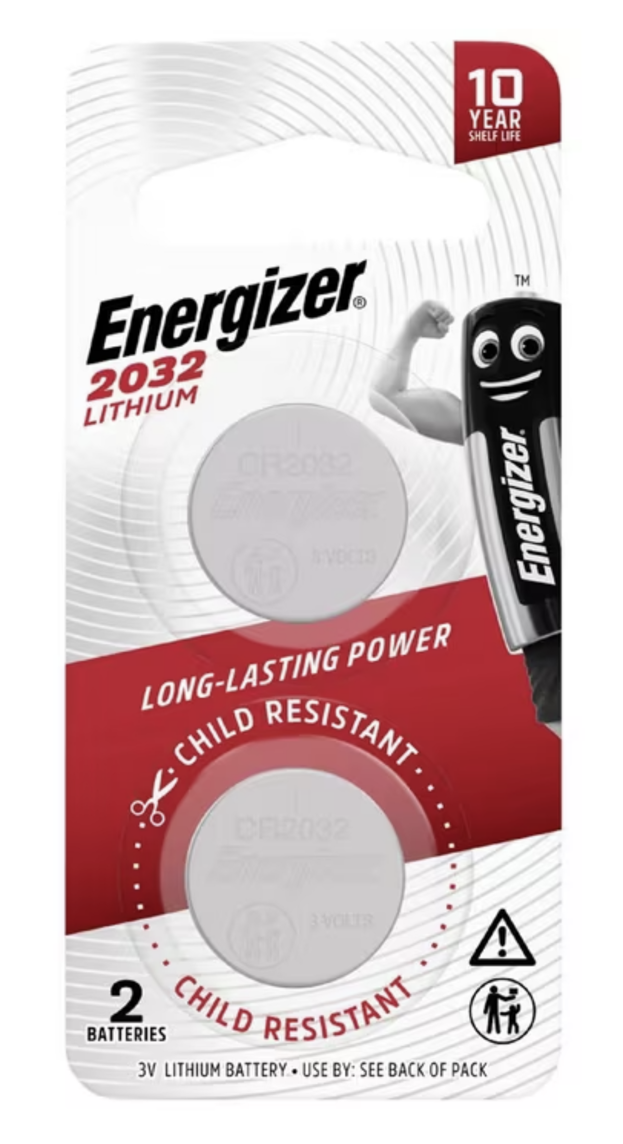 Energizer 2032 Lithium Batteries 2 Pack