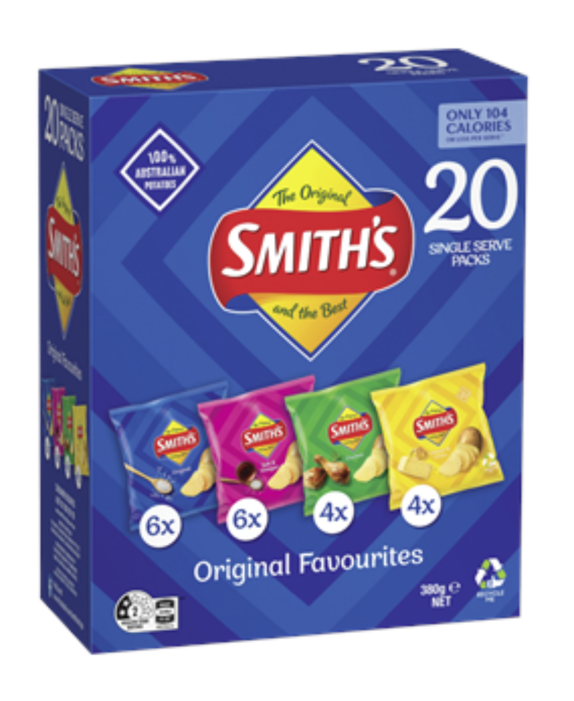 Smiths Crinkle Cut Chips Variety Box 20pk