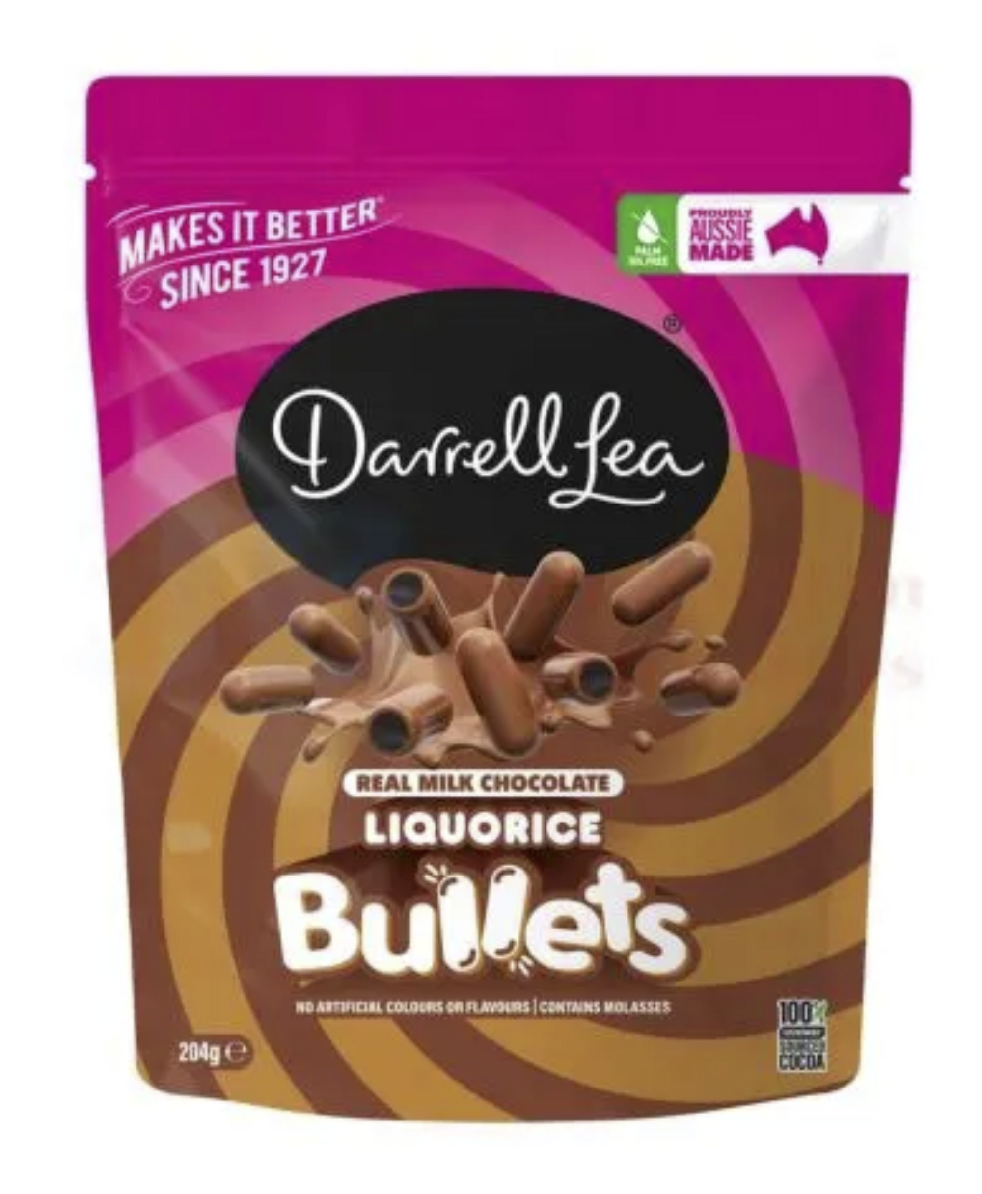 Darrell Lea Bullets Milk Choc 204g