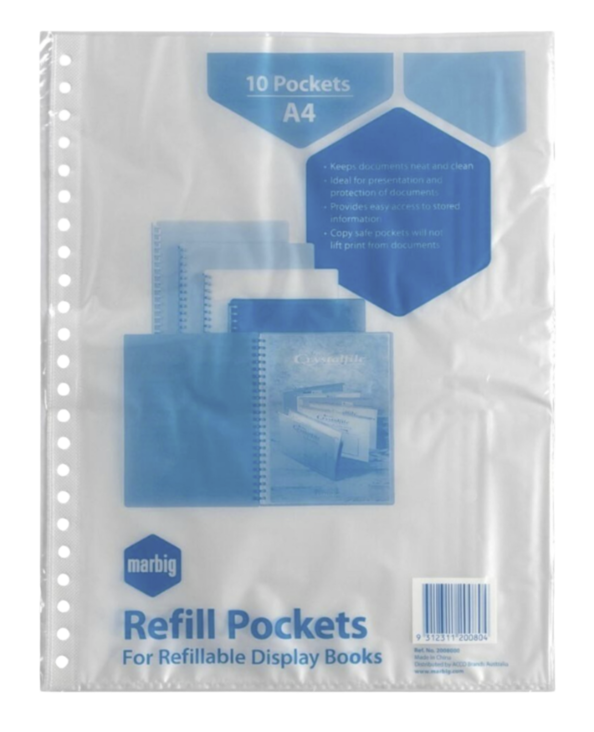 Display Book Clear Refills A4 10 Pack