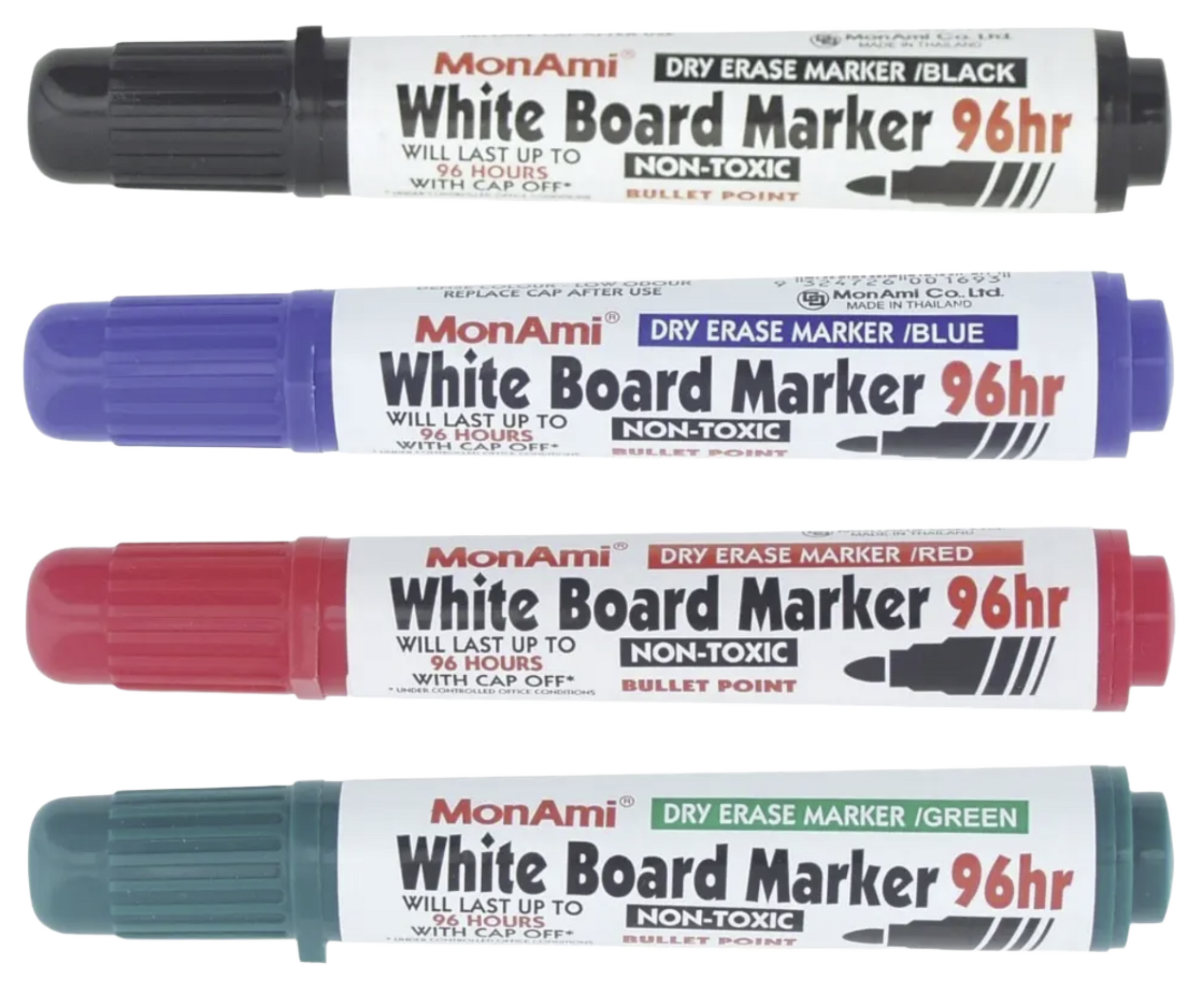 Monami Whiteboard Marker Assorted Colours 12 Pack