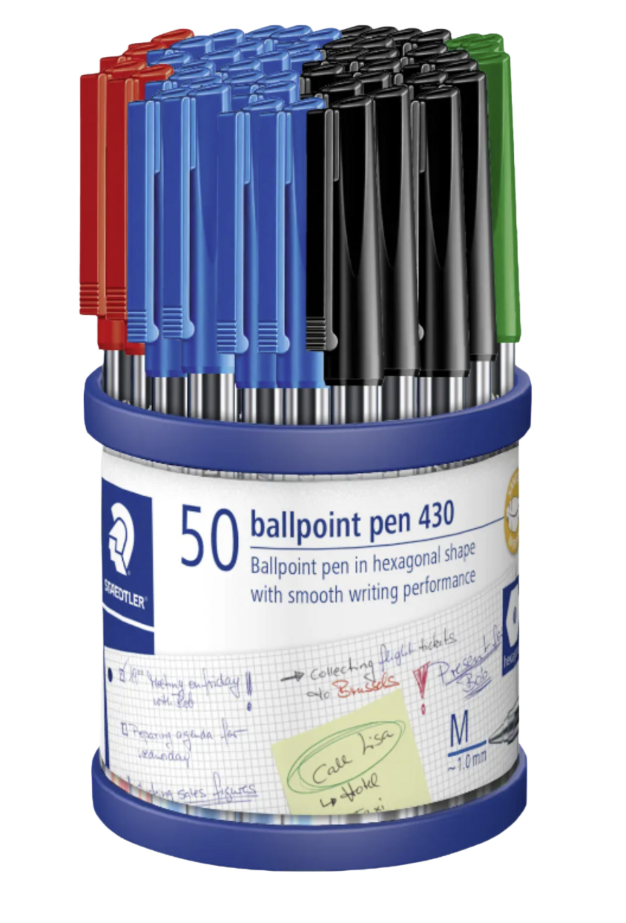 Staedtler 430 Ballpoint Pen Medium Assorted Colours 50 Pack