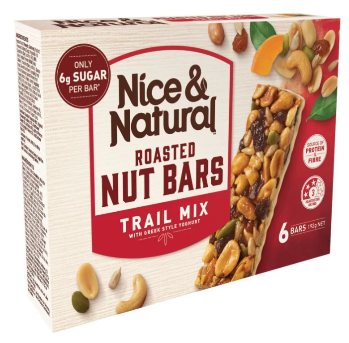 Nice & Natural Roasted Nut Bars Trail Mix 6pk