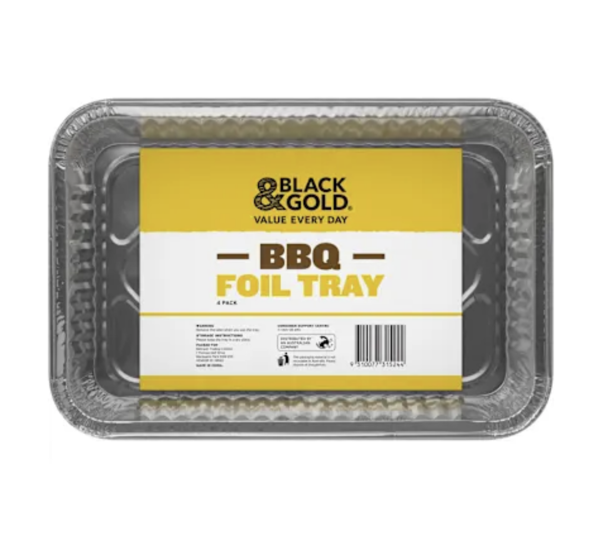 Black & Gold Foil Trays 4pk