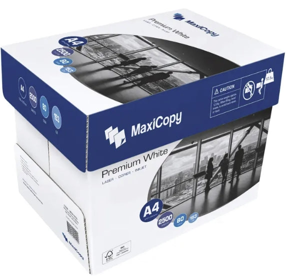 MaxiCopy Premium White Paper 80g 500 Sheets A4  5 reams