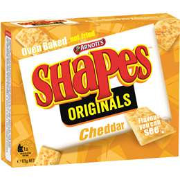 Arnotts Shapes Cheddar 175gm