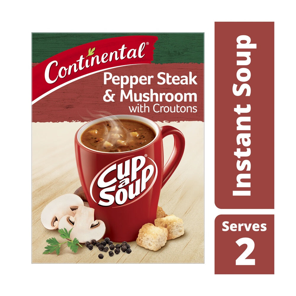 Continental Cup of Soup Pepper Steak & Mushroom with Croutons 2pk